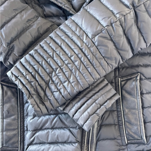 RUDSAK Black Puffer Jacket with Leather Accents - Picture 3 of 13